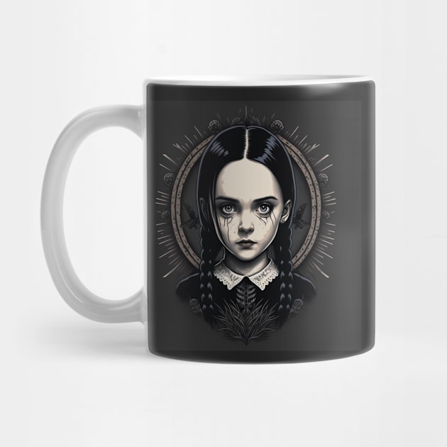 ADDAMS Family, Wednesday-inspired design, by Buff Geeks Art